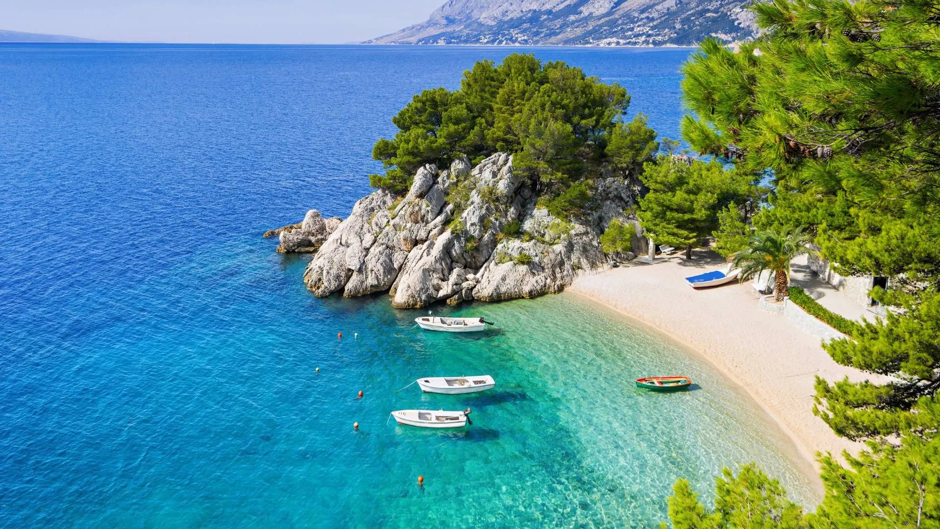 Secluded pebble beach cove in Croatia